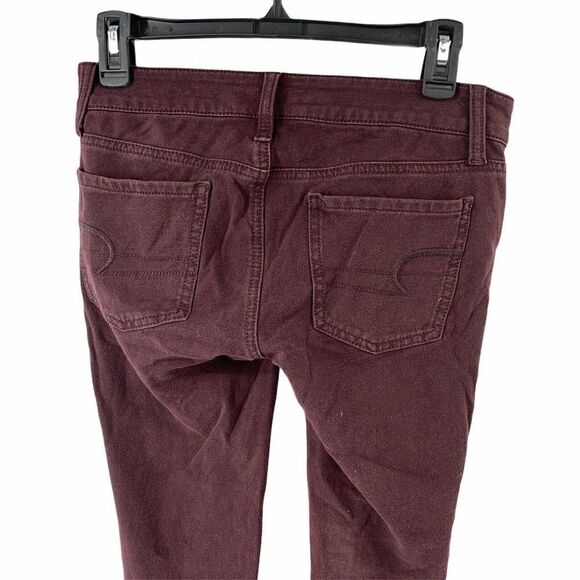 American Eagle Jegging Jeans Burgundy Red Size 4 - Picture 4 of 7